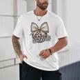 Wildcats Baseball Leopard Print Coquette Bow Mascot Game Day Unisex T-Shirt Wildcats Baseball Leopard Print Coquette Bow Mascot Game Day Unisex T-Shirt