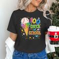 100 Days Of School Baseball Ice Cream Drip Boys Kids Player Unisex T-Shirt