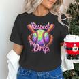 Baseball Drip Respect The Drip Purple Ice Cream Sprinkles Unisex T-Shirt