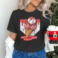 Baseball Ice Cream Drip Baseball Strawberry For Youth Red Unisex T-Shirt Baseball Ice Cream Drip Baseball Strawberry For Youth Red Unisex T-Shirt