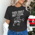 Baseball Player Catcher Thou Shalt Not Steal Coach Baseball Unisex T-Shirt Baseball Player Catcher Thou Shalt Not Steal Coach Baseball Unisex T-Shirt