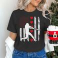 Baseball Silhouette Heart USA Flag Hearts American Boys Kids Unisex T-Shirt
