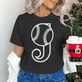 Baseball Sport Player Monogram Cool Initial Letter J Unisex T-Shirt