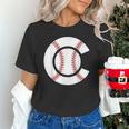 Baseball Sport Player Graphic Monogram Initial Letter C Unisex T-Shirt