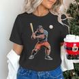 Bigfoot Playing Baseball Boys Kids Men Baseball Player Unisex T-Shirt