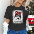 Bleached Nanny Life Soccer Messy Bun Baseball Game Day Unisex T-Shirt Bleached Nanny Life Soccer Messy Bun Baseball Game Day Unisex T-Shirt