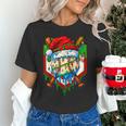 Christmas Baseball Ice Cream Drip Santa Baseball Player Kids Unisex T-Shirt