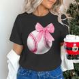 Cute Coquette Baseball Pink Bow Player & Fan Girls Unisex T-Shirt