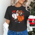 Cute Heart Baseball Basketball Football Valentine Boy Men Unisex T-Shirt Cute Heart Baseball Basketball Football Valentine Boy Men Unisex T-Shirt