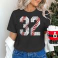 Distressed Baseball Number 32 Jersey Uniform Player Fan Unisex T-Shirt