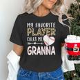 My Favorite Player Calls Me Granna Baseball Leopard Unisex T-Shirt My Favorite Player Calls Me Granna Baseball Leopard Unisex T-Shirt