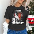 It's My 8th Birthday Baseball Football Heart 8 Year Old Unisex T-Shirt