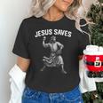 Jesus Saves Shirt Religious Christian Faith Baseball Unisex T-Shirt
