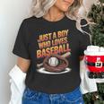 Just A Boy Who Loves Baseball Player Kids Unisex T-Shirt