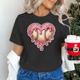 Melting Baseball Drip Heart Softball Player Lover Ice Cream Unisex T-Shirt