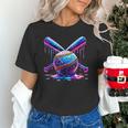 Neon Dripping Baseball And Bats Colorful Sports Art Unisex T-Shirt