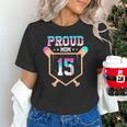 Proud Mom Baseball Player Number 15 Ice Cream Drip Unisex T-Shirt