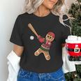 Ugly Christmas Sweater Gingerbread Baseball Toddler Kids Unisex T-Shirt
