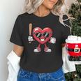 Valentines Day Heart Playing Baseball Boys Men Kids Girls Unisex T-Shirt
