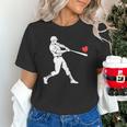 Valentines US Baseball Player Silhouette Heart Unisex T-Shirt Valentines US Baseball Player Silhouette Heart Unisex T-Shirt