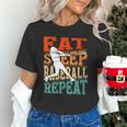 Women's Eat Sleep Baseball Repeat Vintage Player Sport Lover Retro Unisex T-Shirt Women's Eat Sleep Baseball Repeat Vintage Player Sport Lover Retro Unisex T-Shirt