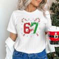 67 Baseball Christmas Candy Cane Snowflake Holiday Sports Unisex T-Shirt