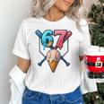 Baseball Ice Cream Drip 67 Six Seven Gen Alpha Slang Meme Unisex T-Shirt Baseball Ice Cream Drip 67 Six Seven Gen Alpha Slang Meme Unisex T-Shirt