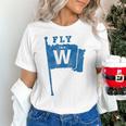 Fly The W Chicago Baseball Winning Flag Distressed Premium Tri-Blend Unisex T-Shirt Fly The W Chicago Baseball Winning Flag Distressed Premium Tri-Blend Unisex T-Shirt