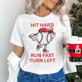 Hit Hard Run Fast Turn Left Baseball Player Premium Tri-Blend Unisex T-Shirt