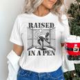 Raised In a Pen Baseball Pitcher Saying Bullpen Unisex T-Shirt Raised In a Pen Baseball Pitcher Saying Bullpen Unisex T-Shirt