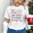 Retro Eat Sleep Take Kids To Sports Repeat Game Day Baseball Unisex T-Shirt