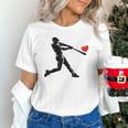 Valentines Day Baseball Batter Silhouette Heart Men Boys Kid Unisex T-Shirt