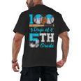 100 Days Of 5th Grade Baseball 100th Day Of School Boys Kids Men's Back Print T-Shirt