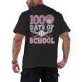 100 Days Of School Baseball 100th Day Of School Girls Men's Back Print T-Shirt