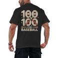 100 Days Of School Baseball Love Valentine’s Day Men Women Men's Back Print T-Shirt
