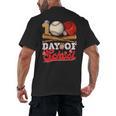 100 Days Of School Baseball Player Sports Game Teacher Kid Men's Back Print T-Shirt