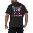 100 Days Of School Boy Kids Baseball Ice Cream Drip Teacher Men's Back Print T-Shirt 100 Days Of School Boy Kids Baseball Ice Cream Drip Teacher Men's Back Print T-Shirt