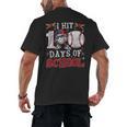 100 Days Of School Dabbing Baseball Hit Student Kids Boys Men's Back Print T-Shirt