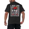 100 Days Of School Retro Baseball Sport For Boys Teachers Men's Back Print T-Shirt