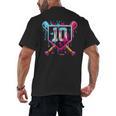 10th Birthday Boys Baseball Ice Cream Drip Boys Baseball Men's Back Print T-Shirt 10th Birthday Boys Baseball Ice Cream Drip Boys Baseball Men's Back Print T-Shirt