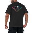 12th Birthday Baseball Ice Cream Drip 12 Years Old Boy Kids Men's Back Print T-Shirt 12th Birthday Baseball Ice Cream Drip 12 Years Old Boy Kids Men's Back Print T-Shirt