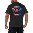 2026 American Flag Baseball Ice Cream Drip Bats Boys Men's Back Print T-Shirt 2026 American Flag Baseball Ice Cream Drip Bats Boys Men's Back Print T-Shirt