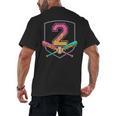 2nd Birthday Baseball Bat Ice-Cream Drip 2yrs Old Boys Kids Men's Back Print T-Shirt 2nd Birthday Baseball Bat Ice-Cream Drip 2yrs Old Boys Kids Men's Back Print T-Shirt