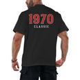 55 Year Old 1970 Classic Baseball Fan 55th Birthday Men's Back Print T-Shirt