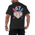 6 7 Baseball Dripping Six Seven Gen Alpha Slang Men's Back Print T-Shirt