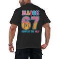 6 7 Mason Baseball Drip Number 67 Player Or 67th Birthday Men's Back Print T-Shirt 6 7 Mason Baseball Drip Number 67 Player Or 67th Birthday Men's Back Print T-Shirt