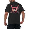 6 7 Melting Number Arrow Baseball Drip Valentine's Day Men's Back Print T-Shirt 6 7 Melting Number Arrow Baseball Drip Valentine's Day Men's Back Print T-Shirt