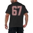 6 7 Number 67 Baseball Meme Tee For Women Men's Back Print T-Shirt