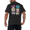 I Was 6 Now I'm 7 Baseball Drip 67 Birthday Boy 7th Birthday Men's Back Print T-Shirt
