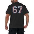 67 Sports Meme – Baseball Number 6 7 Men's Back Print T-Shirt